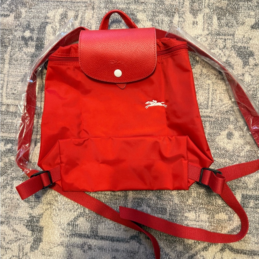 Longchamp Red Backpack